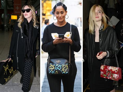 celebrities carrying gucci bags